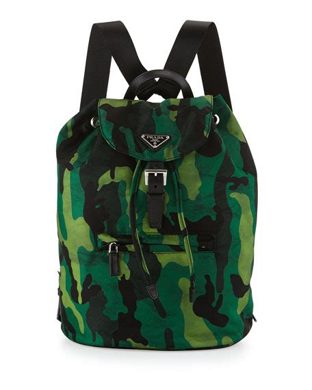 prada backpack mimetico tessuto nylon camouflage green|Prada Tessuto Camouflage Backpack .